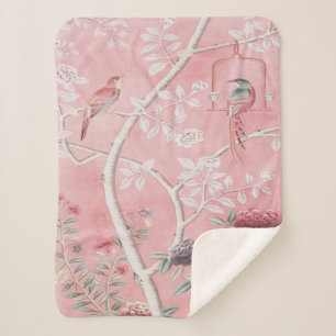 Pink Chinoiserie Sherpadecke