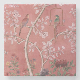 Pink Chinoiserie Steinuntersetzer