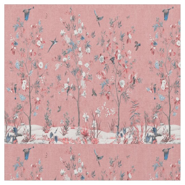 Pink Chinoiserie Stoff (Nahaufnahme)