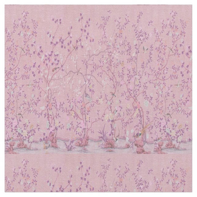 Pink Chinoiserie Stoff (Nahaufnahme)