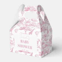 Pink Chinoiserie Toile de Jouy Baby Dusche