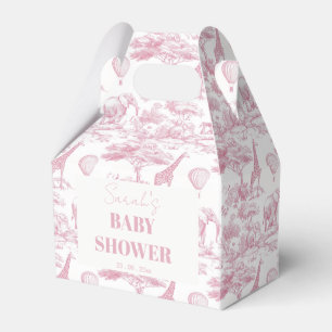 Pink Chinoiserie Toile de Jouy Baby Dusche Geschenkschachtel