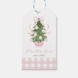 Pink Chinoiserie Weihnachtsbaum Geschenkanhänger