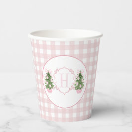 Pink Chinoiserie Weihnachtsdusche Pappbecher