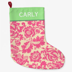 Pink Chintz Muster Großer Weihnachtsstrumpf