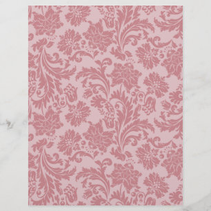 Pink Chintz Pattern Card Stock DIY Scrapbooking Flyer