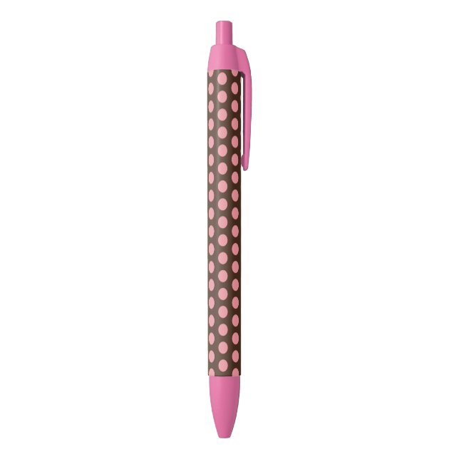 Pink Chocolate Dots Writing Pen Kugelschreiber (Unterseite (Vertikal))