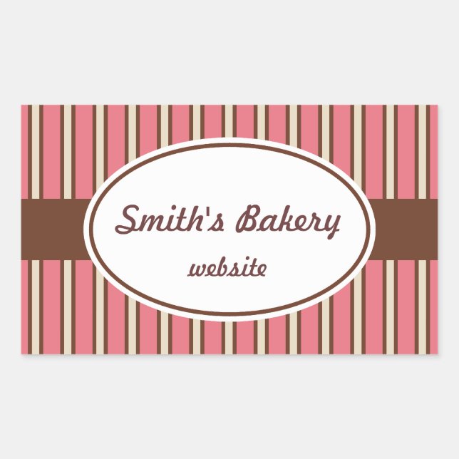 Pink Chocolate Strip Custom Stickers (Vorderseite)