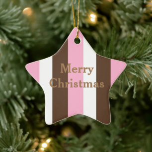 Pink Chocolate Vanilla Keramik Ornament