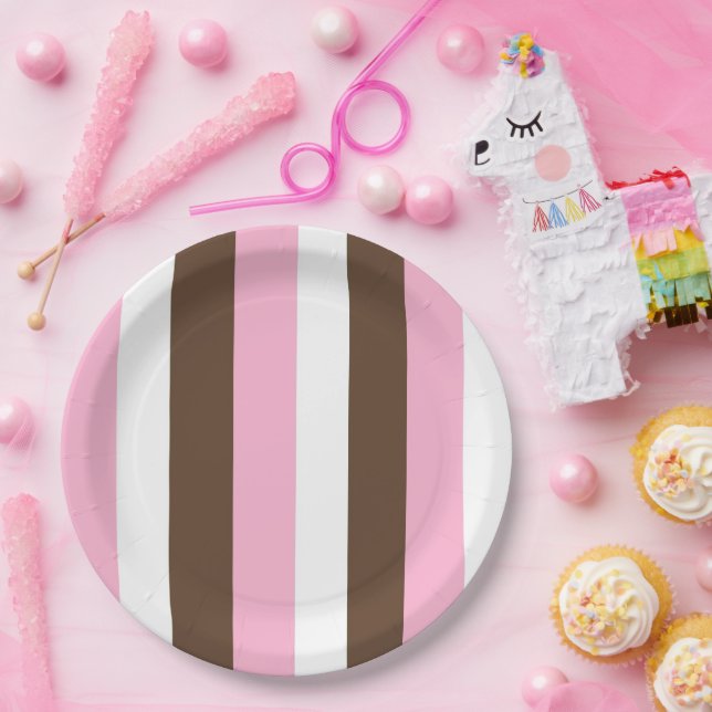 Pink Chocolate Vanilla Pappteller (Party)