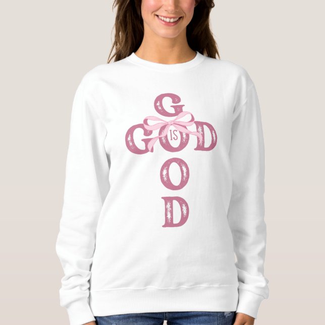 pink Christian aesthetic girls Sweatshirt (Vorderseite)