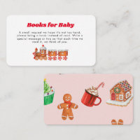 Pink Christma Books for Baby Shooting Card