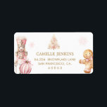 Pink Christmas Address Adressaufkleber<br><div class="desc">Rosa Weihnachtsadressen bringen eine festliche Touch zu Ihren Kuverts! Design von Cava Party</div>