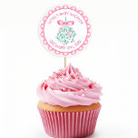 Pink Christmas Baby Dusche Gefallen Sticker<br><div class="desc">Mistletoe Winter Baby Girl Duwer Fevor Sticker | Pink Ribbon & Mistletoor Wasserfarbdesign</div>