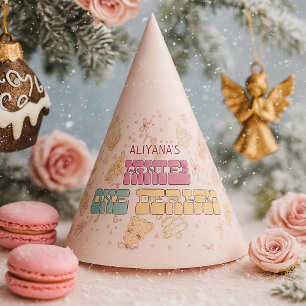 Pink Christmas Bow Winter Onederland 1. Geburtstag Partyhütchen