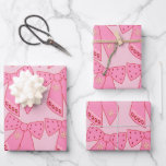 Pink Christmas Bows Geschenkpapier Set<br><div class="desc">Farbenfrohe Weihnachtsbäume - Coquette Ribbons - Rosa.</div>