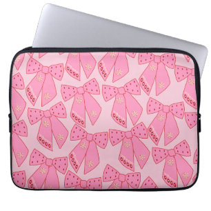 Pink Christmas Bows Laptopschutzhülle