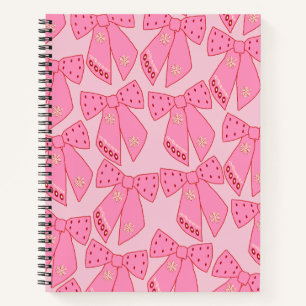 Pink Christmas Bows Notizbuch