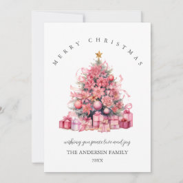 Pink Christmas Card Einladung