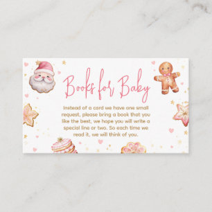 Pink Christmas Cookie Baby Shower Books for Baby Begleitkarte
