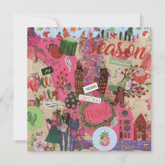 Pink Christmas 'Dies ist die Jahreszeit flache Gru