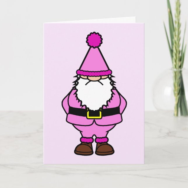 Pink Christmas Feiertagskarte (Vorderseite)