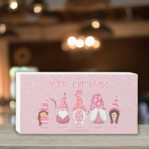 Pink Christmas Five Gnomes Zollfamilie