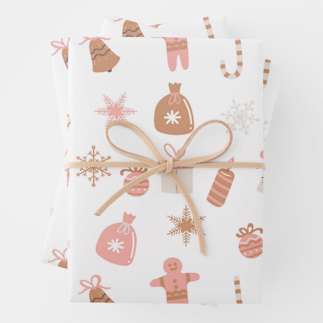 Pink Christmas Geschenkpapier Set (Beispiel)