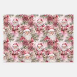 Pink Christmas Geschenkpapier Set