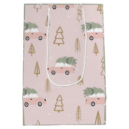 Pink Christmas Gift Bag Mittlere Geschenktüte