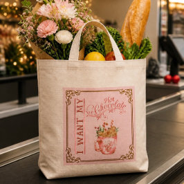 Pink Christmas Hot Chocolate Personalisiert Tote T Tragetasche
