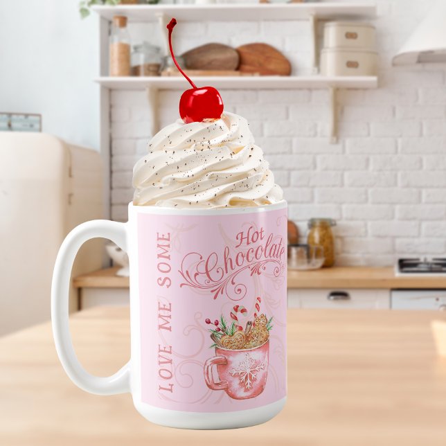 Pink Christmas Hot Chocolate Tasse (Von Creator hochgeladen)