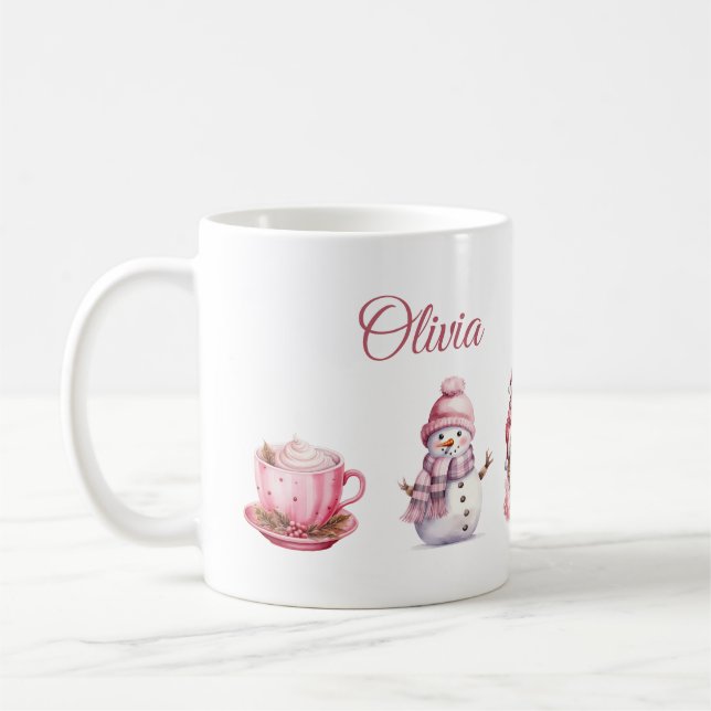 Pink Christmas Kaffeetasse (Links)