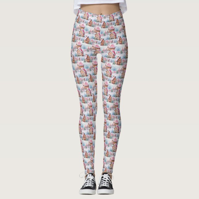 Pink Christmas Leggings (Vorderseite)