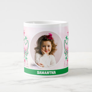 Pink Christmas Mermaid Kids Foto Tasse
