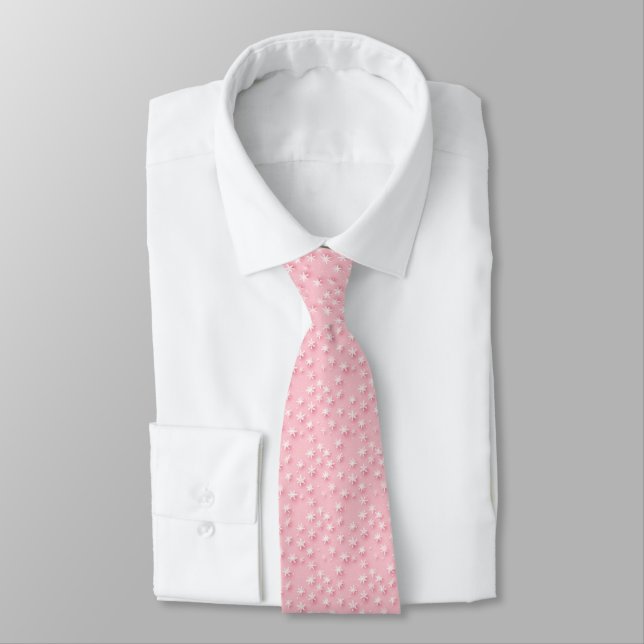 Pink Christmas Neck Tie Krawatte (Gebunden)