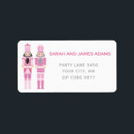 PINK CHRISTMAS NUTCRACKER ADRESSE STICKER ADRESSAUFKLEBER<br><div class="desc">Clasic pink Nutcrackers Collection</div>