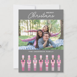 PINK CHRISTMAS NUTCRACKER FOTO GREETKARTE EINLADUNG