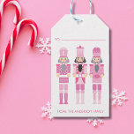 PINK CHRISTMAS NUTCRACKER GIFT STICKER GESCHENKANHÄNGER<br><div class="desc">Pink Nutcrackers Collection</div>