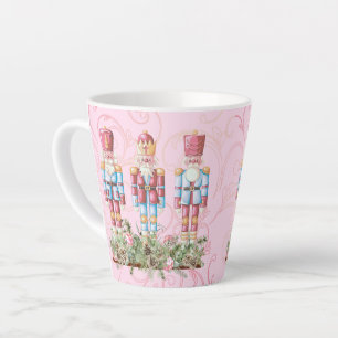 Pink Christmas Nutcracker Latte Tasse