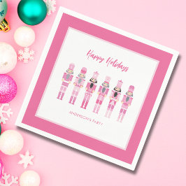 PINK CHRISTMAS NUTCRACKER SERVIETTE