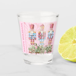 Pink Christmas Nutcracker Trio Schnapsglas
