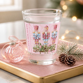 Pink Christmas Nutcracker Trio Schnapsglas