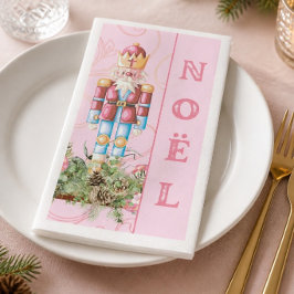 Pink Christmas Nutcracker Weihnachten Papierhandtu Serviette