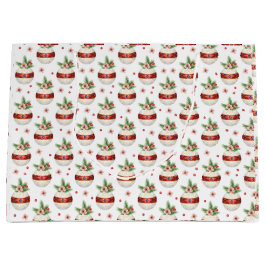 Pink Christmas Ornament Große Geschenktüte