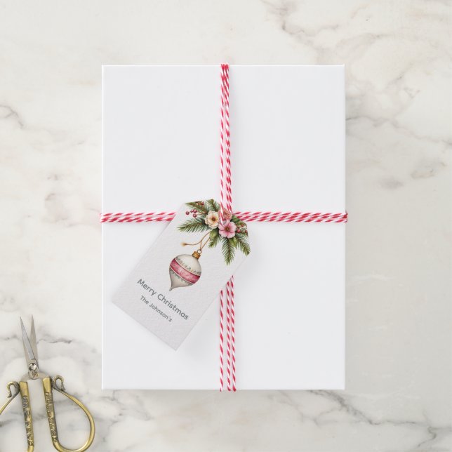 Pink Christmas Ornament Holiday Geschenkanhänger (Mit Garn)