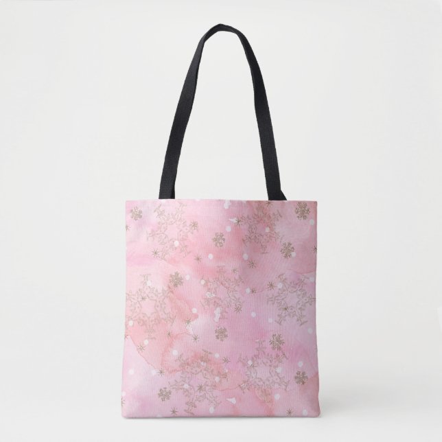 Pink Christmas Snowflakes Boho Pattern (Vorderseite)