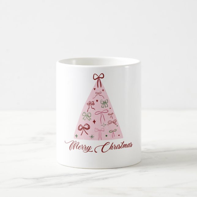 Pink Christmas Tree Mug Kaffeetasse (Mittel)