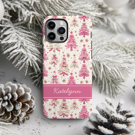 Pink Christmas Tree Phone Case | Personalized iPhone 16 Pro Hülle