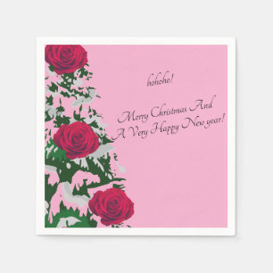 PINK CHRISTMAS TREM SERVIETTE